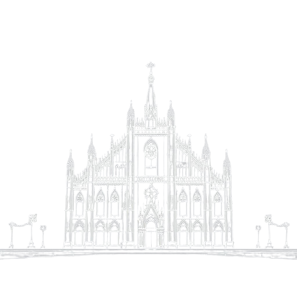 Milano Duomo wireframe